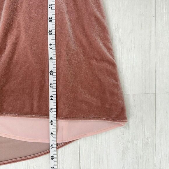 Anthropologie BHLDN Fawn Velvet Maxi Dress Size 4 Rose Pink Off Shoulder Wedding - Picture 14 of 16